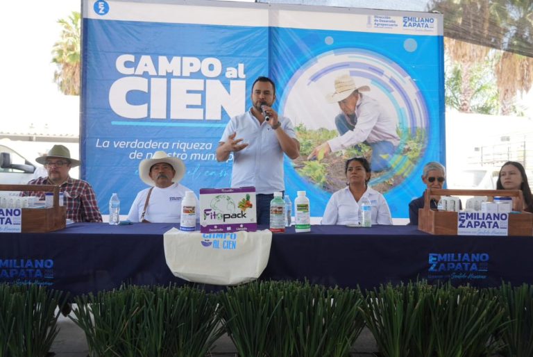 Realizan «Campo al Cien» a favor de productores de Emiliano Zapata